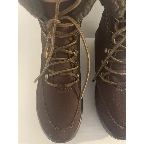 Sperry Women's Boots Torrent Lace Up Brown Leather Faux Fur Trim Winter Size 9.5 - Picture 12 of 16